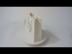 Niestandardowe drukowane torby na prezenty z białego papieru Sprzedaż hurtowa Spot UV Logo Ribbon Handle