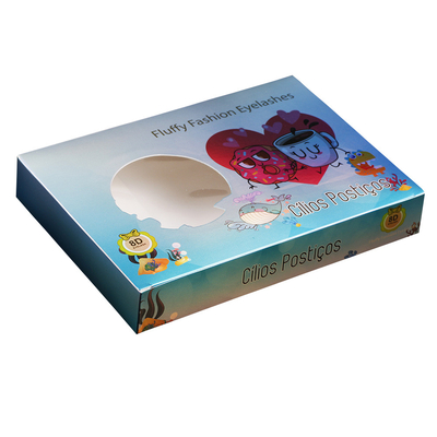 Printed Color Eyelash Paper Box Packaging Recycled Laminated Paper Box Supplier