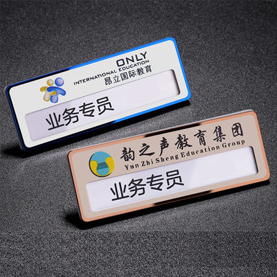 Dobra cena. Niestandardowa identyfikatorka ze stali nierdzewnej z logo Wymienne wstawienie Premium identyfikator producent w Internecie