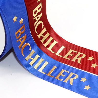 Dobra cena. Niestandardowa wstążka grosgrain z logo ze złotą folią w Internecie