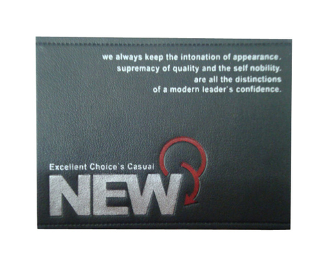 Dobra cena. Kurtka Embossed Leather Labels Logo Imprintable Suede Burned Look 3D Effect w Internecie